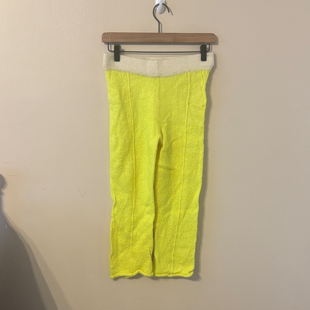 Giu Giu Fluorescent Mohair Straight Leg Leisure Pant